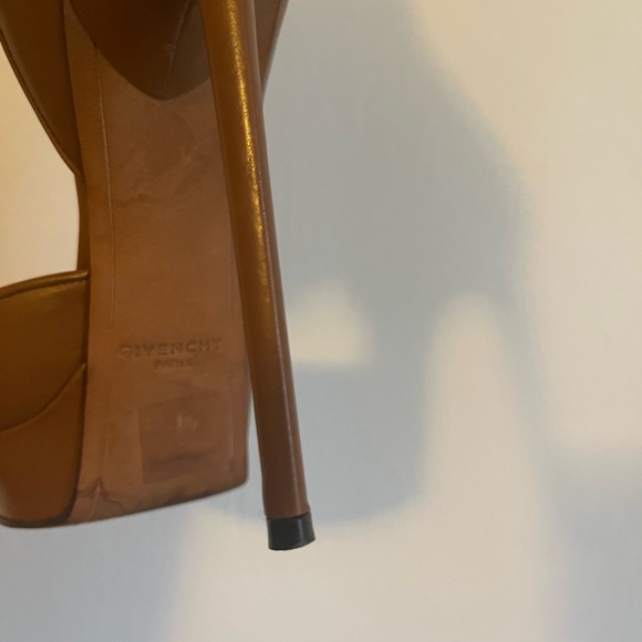 Givenchy Sandals 12,5cm Shark Marron Clair Leather Shoes size 39EU - Picture 7 of 12